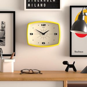 wandklok / decoratieve wandklok voor woonkamer, slaapkamer - Stil uurwerk ,25.1W x 19.6H centimetres