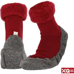 XQ - Slofsokken Unisex - Rood - Slofsokken dames - Slofsokken heren