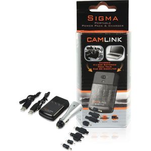 Camlink Sigma Draagbare Power Pack / Oplader Auto + Computer Charger Kit