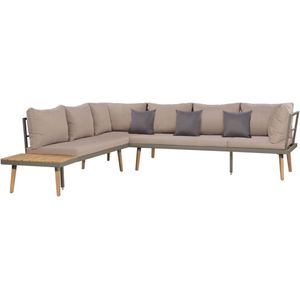 vidaXL Tuinset - Tuinsets - Houten Tuinmeubelset - Houten Tuinmeubelsets - 4-delige Loungeset met kussens massief acaciahout bruin