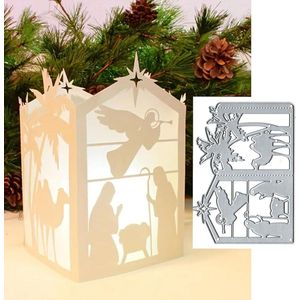 3D Lantaarn Wenskaart Metalen Die Cuts Zonnebloem Bloem Blad Snijden Dies Cut Stencils DIY Scrapbooking Decoratieve Embossing Papier Scrapbooking Kaart Maken - Merry Christmas