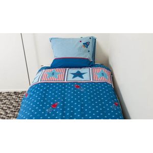 Lief! Boy - Dekbedovertrek - Eenpersoons - 140x200/220 cm + 1 kussensloop 60x70 cm - Blauw