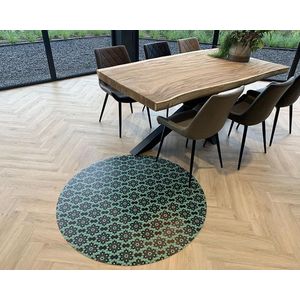 Eigen foto op Vloerzeil rond 150 x 150 cm | Vinyl met anti-slip laag | Unieke vloerkleed