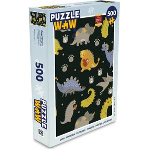 Puzzel Dino - Kinderen - Patronen - Jongens - Meisjes - Dinosaurus - Legpuzzel - Puzzel 500 stukjes