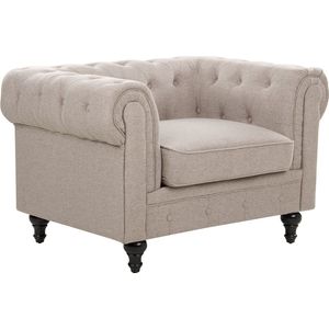 CHESTERFIELD - Chesterfield fauteuil - Taupe - Polyester