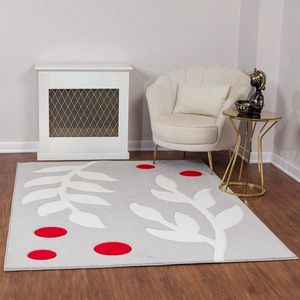 Abstract tapijt - Surya Dijon - moderne vloerkleden voor woonkamer-eetkamer-lounge - zacht luxe marmeren tapijt - gemakkelijk te onderhouden - grijs tapijt - 120 x 170 cm - middelhoge pool vloerkleed