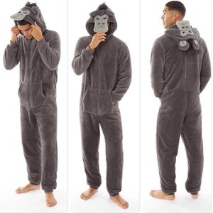 Onesie, Jumpsuit Gorilla hooded fluffy super soft