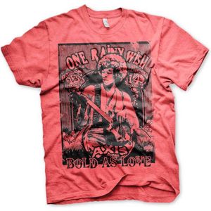 Jimi Hendrix Heren Tshirt -XL- Bold As Love Rood