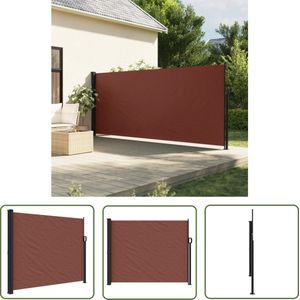 The Living Store Uittrekbaar Windscherm - 160 x 300 cm - 100% polyester met PU-coating