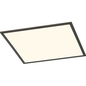 LED Plafondlamp - Plafondverlichting - Torna Povino - 31W - Warm Wit 3000K - Dimbaar - Vierkant - Mat Zwart - Aluminium