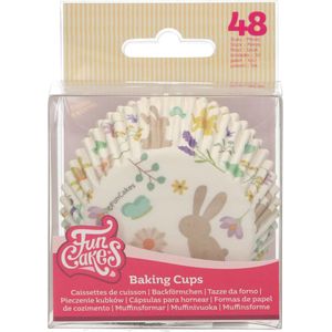 FunCakes Baking Cups Papier - Lente Dieren - 48 Stuks - Cupcake en Muffin Vormpjes