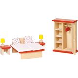 Poppenhuismeubeltjes: SLAAPKAMER, kast H15cm, 11-delig