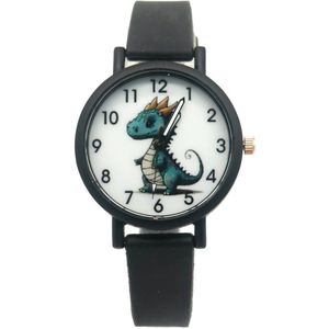 Horloge voor Kinderen - Draak - Kast 34 mm - Zwart