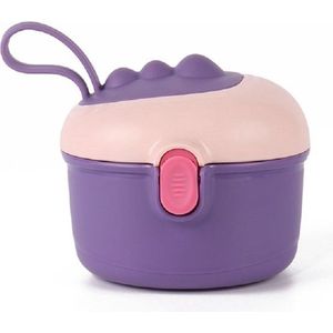 Babyvoeding Dispenser - Baby Melkpoeder Doseer Box - Reisbox - Opbergdoos voor voeding - Dispenser met schep 220ML - Paars