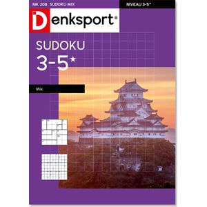 Denksport Puzzelboek Sudoku 3-5* mix, editie 208