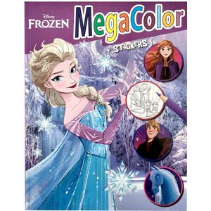 Disney Frozen - kleurboek met stickers - megacolor +/- 125 kleurplaten - Anna - Elsa - Christof - prinsessen - kleuren - knutselen - kado - cadeau - verjaardag