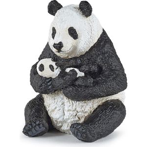 Speelfiguur - Bosdier - Panda - Met jong - Zittend
