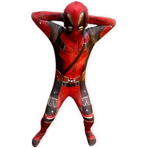 Superheldendroom - Deadpool - 128/134 (7/8 Jaar) - Verkleedkleding - Superheldenpak