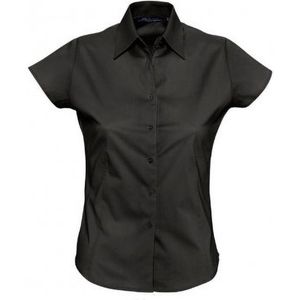 SOLS Dames/dames Overtollige korte mouwen gepast werkoverhemd (Wit)