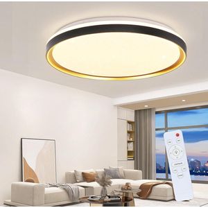 LED plafondlamp Ø40cm zwart goud dimbaar - moderne woonkamer slaapkamer keuken hal