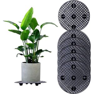 Bloempotten mesh pads - 6 stuks - Bloempotstandaard - Drainage mesh - Plantenstandaard - 30 cm - Grote - Heavy duty - Plastic plantenstandaarden - Voor binnen - Bonsai - Buiten - Schaal - Tuin - Plantenbak