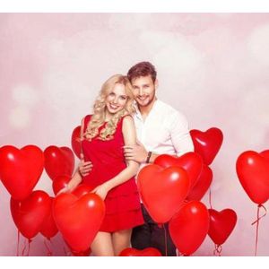 Hartjes ballonnen rood (10 stuks) | Verjaardag - Jubileum - Bruiloft - Verloving - Valentijn