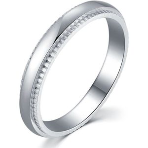 Twice As Nice Ring in edelstaal, 4 mm, gestreept 58