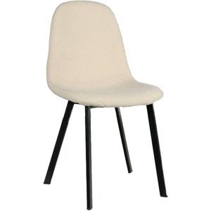 SET DEAL: 6 stuks Eetkamerstoel Simpy zand teddy eetstoel zetel
