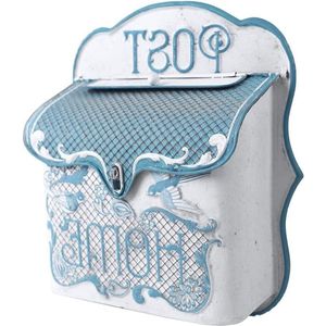 Brievenbus muurbevestiging vintage brievenbus antieke stijl charme home decor - bloempatroon goud