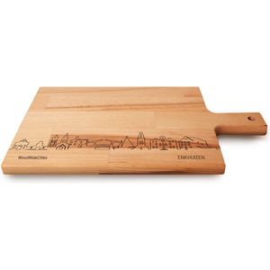 Skyline Serveerplank Enkhuizen - Hapjesplank - Serveerplank - Tapas - Hapjes - Serveren - WoodWideCities