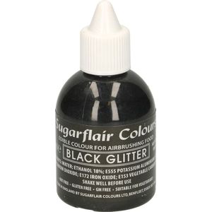 Sugarflair Airbrush Kleurstof - Glitter Zwart - 60ml - Eetbare Kleurstof