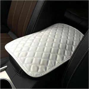 Universele armleuningbekleding waterdicht - voor middenconsole - auto SUV's vrachtwagens - zilver .