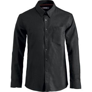 Clique Oxford Luxe Klassiek Overhemd met borstzak maat S kleur Zwart