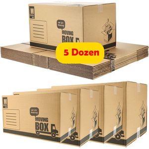 Verhuisdozen 50L - Set van 5 - Stevige Verhuisdozen 50 x 35 x 30 cm - Verhuisdozen Kopen