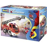 1:20 Revell 00914 Turntable Ladder Fire Truck - First Construction Plastic Modelbouwpakket
