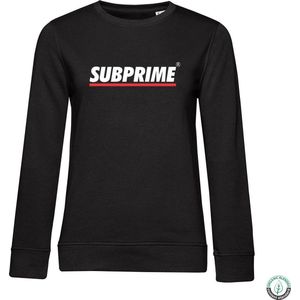 Subprime - Dames Sweaters Sweater Stripe Black - Zwart - Maat S