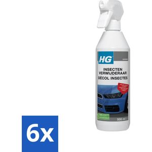 HG - Insectenverwijderaar - Verwijdert Hardnekkige Insectresten - 500 ml - Voordeelverpakking - 6 stuks