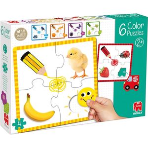 Goula Kleurenpuzzels Dieren - 6x4 Stukjes - Kinderpuzzel
