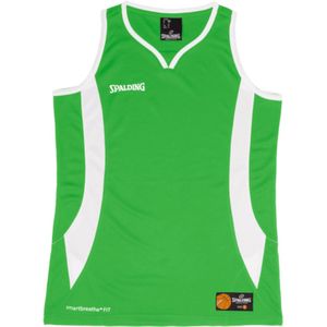 Spalding Jam Basketbalshirt Dames - Groen / Wit | Maat: L