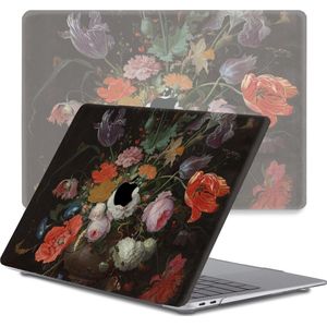 Lunso Geschikt Voor MacBook Air 13 Inch (2018-2019) Cover Hoes - Case - Stilleven met Bloemen