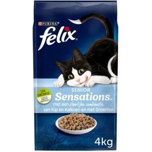 Felix Droog Senior Sensations - Katten droogvoer - 4kg