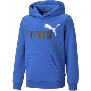 PUMA Ess+ 2 COL BIG LOGO HOODIE FL B kindersweatshirt met capuchon blauw 586987