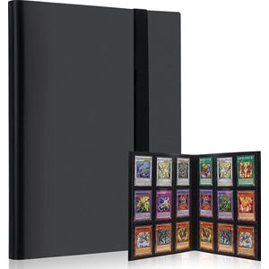 Verzamelmap - Compatibel met alle verzamelkaarten - Map voor 360 kaarten - 20 Pagina’s - 9 Pocket - A4 Formaat - Premium Kwaliteit - Card Binder Album 360 vakken met elastische band, Game Card Opbergmap voor elk waterdicht boekje