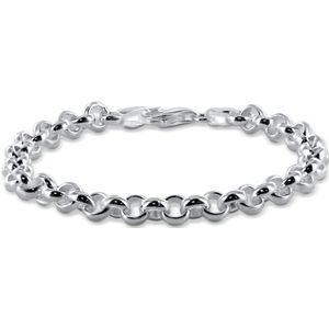 Silventi 9SIL-23015 Zilveren Armband Jasseron - 18,5cm - 6mm - 925 - Zilver