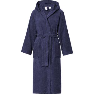 Ladeheid Dames met Capuchon - Wasmachine bestendig - 100% Katoen - Badstof - Donkerblauw – XL - LA-LA40-225-DG
