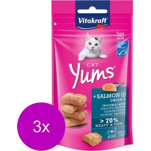 Vitakraft Cat Yums - Kat - Snack - Zalm - 3 x 40 g