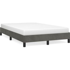 vidaXL - Bedframe - fluweel - donkergrijs - 120x190 - cm