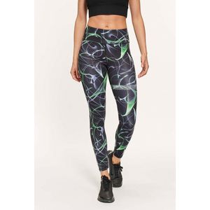 Active Panther Legging  Lola Fantasy high waist black-green, Dames Legging met Hoge Taille voor Vrouwen - Boterachtig Zacht Niet Transparante Legging Voor Buikcontrole, Plus-maat Workout Gym Yoga Rekbare Broek