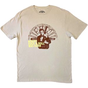 Elvis Presley - Elvis Where R&R Was Born Heren T-shirt - 2XL - Creme
