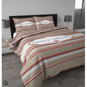 Sleeptime American Dream Dekbedovertrek 140x200/220 + 1 kussensloop 60x70 - Taupe